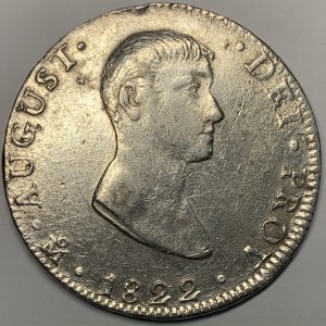 Аверс монеты Мексика, 8 реалов, 1822