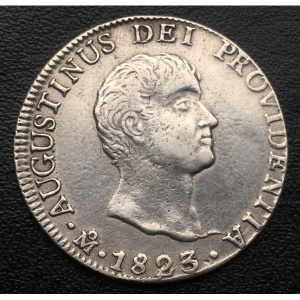 Аверс монеты Мексика, 8 реалов, 1823