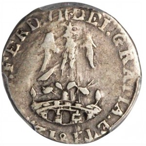 Аверс монеты Мексика, ½ реала, 1812-1813, Национальный конгресс, Серебро /серый цвет/