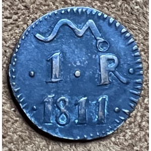 Реверс монеты Мексика, 1 реал, 1811-1813, Монета повстанцев