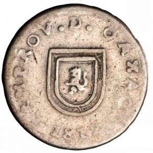 Реверс монеты Мексика, 1 реал, 1812, Монета роялистов