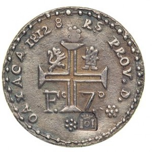 Аверс монеты Мексика, 8 реалов, 1812, Монета роялистов