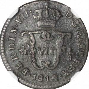 Аверс монеты Мексика, 1/16 реала, 1814-1815, 1/8 Pilon