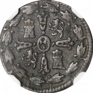 Реверс монеты Мексика, 1/16 реала, 1814-1815, 1/8 Pilon