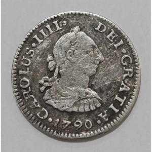 Аверс монеты Мексика, ½ реала, 1790
