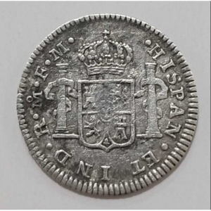 Реверс монеты Мексика, ½ реала, 1790