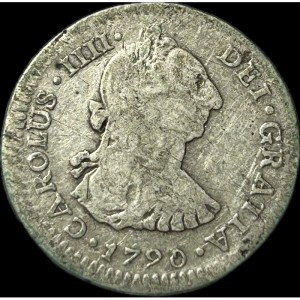 Аверс монеты Мексика, 1 реал, 1790