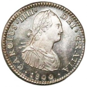 Аверс монеты Мексика, 1 реал, 1792-1808