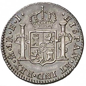 Реверс монеты Мексика, 1 реал, 1809-1819
