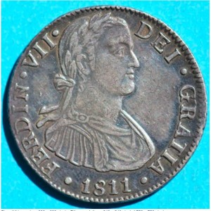 Аверс монеты Мексика, 2 реала, 1809-1818