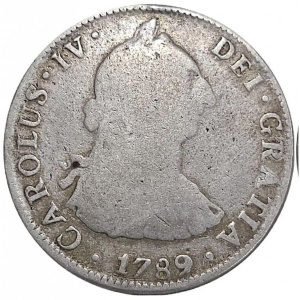 Аверс монеты Мексика, 4 реала, 1789-1790