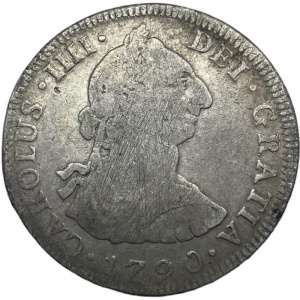 Аверс монеты Мексика, 4 реала, 1790