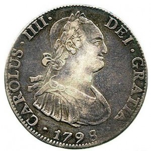 Аверс монеты Мексика, 4 реала, 1792-1808