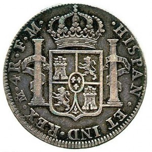 Реверс монеты Мексика, 4 реала, 1792-1808