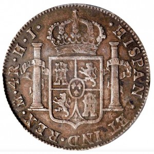 Реверс монеты Мексика, 4 реала, 1809-1812