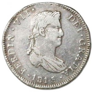Аверс монеты Мексика, 4 реала, 1814-1821