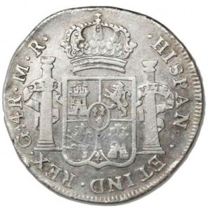 Реверс монеты Мексика, 4 реала, 1814-1821