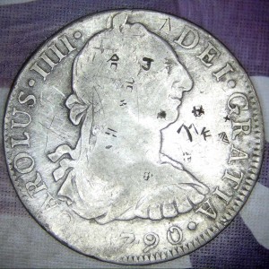Аверс монеты Мексика, 8 реалов, 1790