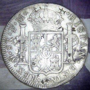 Реверс монеты Мексика, 8 реалов, 1790