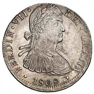Аверс монеты Мексика, 8 реалов, 1808-1814