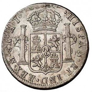 Реверс монеты Мексика, 8 реалов, 1808-1814