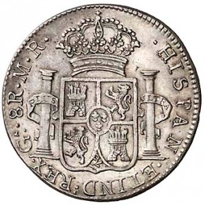 Реверс монеты Мексика, 8 реалов, 1811-1822