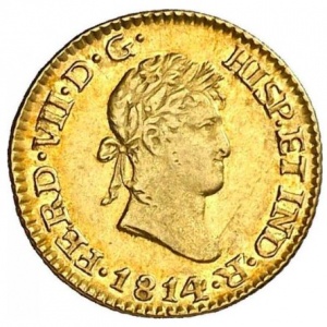 Аверс монеты Мексика, ½ эскудо, 1814-1820