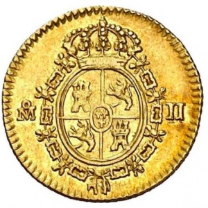 Реверс монеты Мексика, ½ эскудо, 1814-1820
