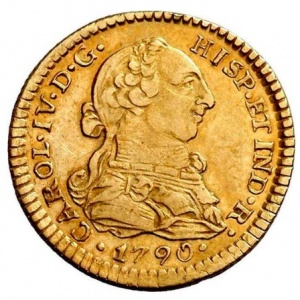 Аверс монеты Мексика, 1 эскудо, 1789-1790
