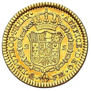 Реверс монеты Мексика, 2 эскудо, 1791-1808
