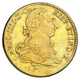 Аверс монеты Мексика, 4 эскудо, 1790
