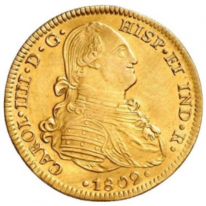 Аверс монеты Мексика, 4 эскудо, 1792-1808