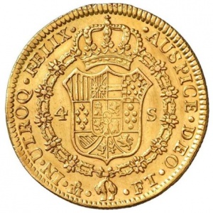 Реверс монеты Мексика, 4 эскудо, 1792-1808