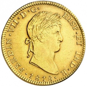 Аверс монеты Мексика, 4 эскудо, 1814-1820
