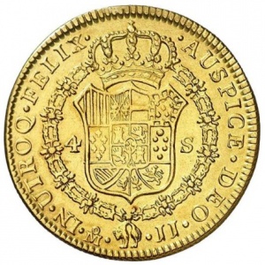 Реверс монеты Мексика, 4 эскудо, 1814-1820