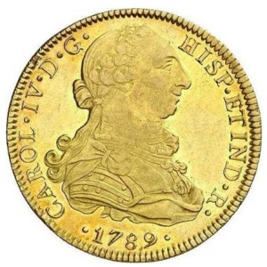 Аверс монеты Мексика, 8 эскудо, 1789-1790