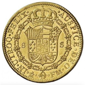 Реверс монеты Мексика, 8 эскудо, 1791-1808