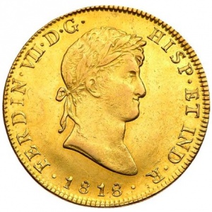 Аверс монеты Мексика, 8 эскудо, 1814-1821