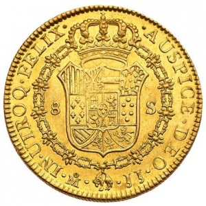 Реверс монеты Мексика, 8 эскудо, 1814-1821