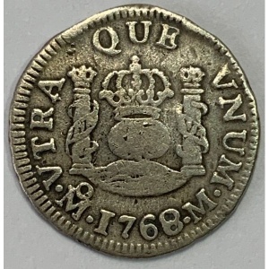 Реверс монеты Мексика, ½ реала, 1760-1771