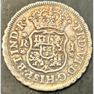 Аверс монеты Мексика, 1 реал, 1747-1760