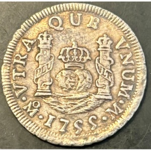 Реверс монеты Мексика, 1 реал, 1747-1760