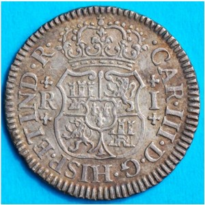 Аверс монеты Мексика, 1 реал, 1760-1771