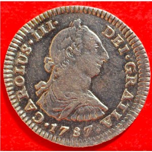 Аверс монеты Мексика, 1 реал, 1785-1789