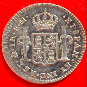 Реверс монеты Мексика, 1 реал, 1785-1789