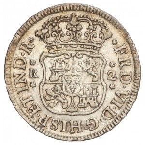 Аверс монеты Мексика, 2 реала, 1747-1760
