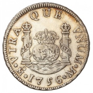 Реверс монеты Мексика, 2 реала, 1747-1760
