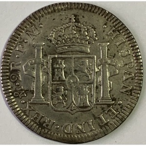 Реверс монеты Мексика, 2 реала, 1785-1789