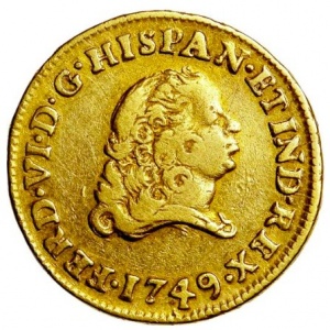 Аверс монеты Мексика, 1 эскудо, 1748-1751