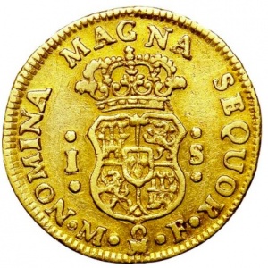 Реверс монеты Мексика, 1 эскудо, 1748-1751